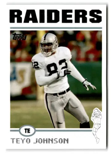 Teyo Johnson Raiders trading card 2004 Topps #182 original gloss by Simply Sandoval