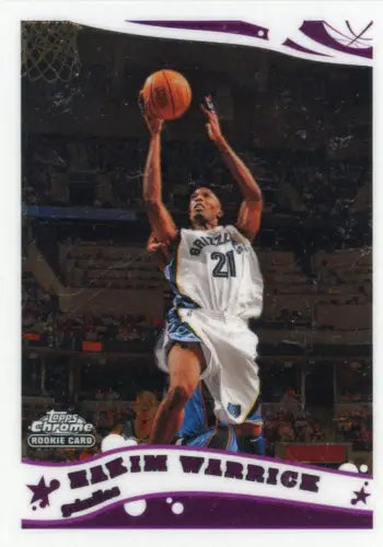 2005-06 Topps Chrome Hakim Warrick Rookie Card Memphis Grizzlies NBA NM-MT