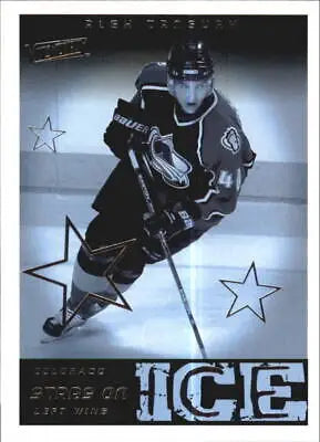 Hockey player in dark jersey on 2005-06 Upper Deck Victory Stars on Ice card