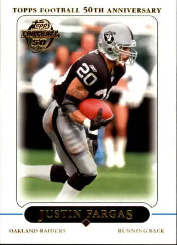 2005 Topps #211 Justin Fargas football card with original gloss from Simply Sandoval