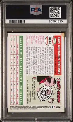 2005 Topps Dem Bums Karl Spooner #DB-KS Baseball Card PSA 2 Graded Collectible