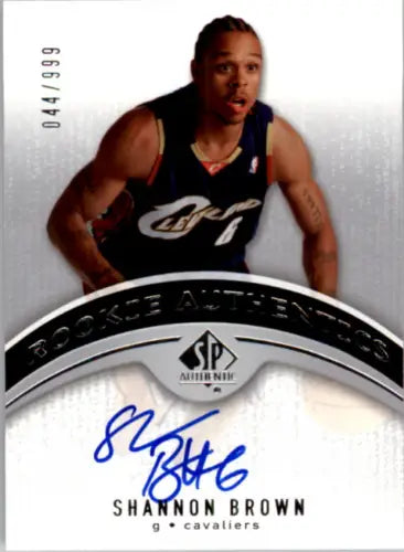 Shannon Brown autographed rookie card from 2006-07 SP Authentic Cavaliers NM-MT