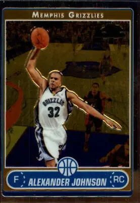 2006-07 Topps Chrome Alexander Johnson Rookie Memphis Grizzlies Basketball Card NM-MT