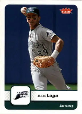 Baseball card of Julio Lugo from 2006 Fleer #118 with original gloss finish