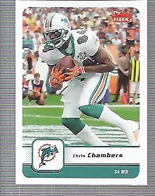 Chris Chambers Miami Dolphins football card from 2006 Fleer #53, NM-MT condition