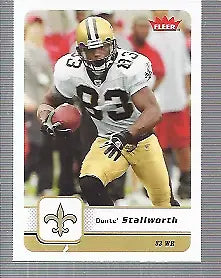 Donte Stallworth New Orleans Saints football card from 2006 Fleer NFL collection