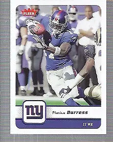 Plaxico Burress New York Giants football card from 2006 Fleer sports collection