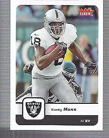 Randy Moss 2006 Fleer #70 Oakland Raiders Football Card in NM-MT condition