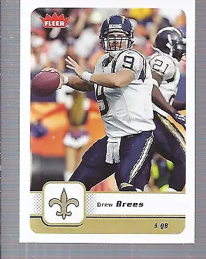 Drew Brees New Orleans Saints NFL football card from 2006 Fleer #81 in NM-MT condition