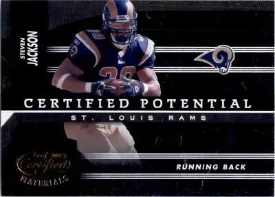 2006 Leaf Certified Potential Steven Jackson trading card St. Louis Rams #CP-19