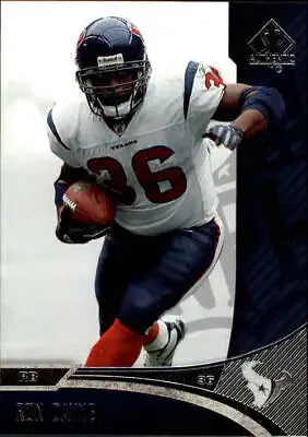 Ron Dayne running with football on 2006 SP Authentic Houston Texans card