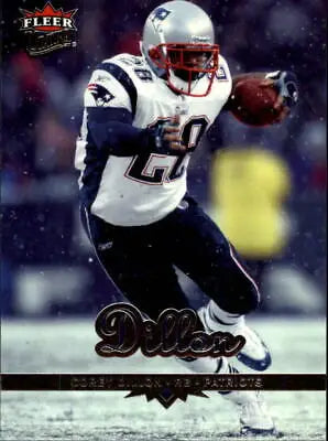 Corey Dillon in action for the New England Patriots on a football card