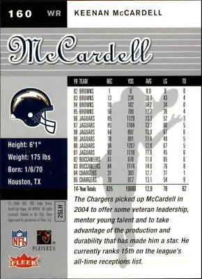 Keenan McCardell San Diego Chargers football card 2006 Ultra NM-MT collectible