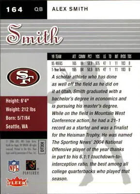 Alex Smith San Francisco 49ers football card 2006 Ultra #164 NFL Sports NM-MT