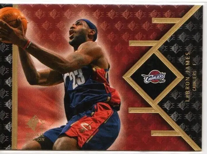 2007-08 NBA SP Rookie Edition LeBron James #9 Cleveland Cavaliers basketball card