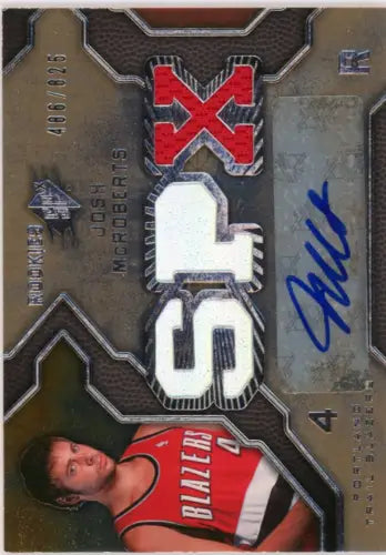 Josh McRoberts Rookie Auto Jersey Card NM-MT 2007-08 SPx Trail Blazers Autographed