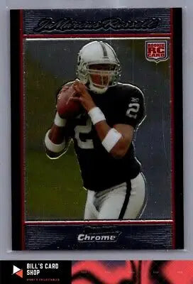 JaMarcus Russell rookie card from 2007 Bowman Football featuring the Oakland Raiders