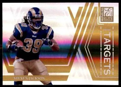 2007 Donruss Elite Prime Targets Gold Steven Jackson St. Louis Rams Football Card