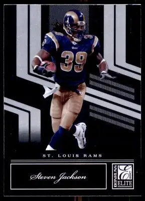 Football player in action from 2007 Donruss Elite Steven Jackson St. Louis Rams #90