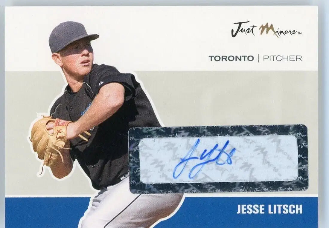 2007 Just Minors Jesse Litsch Autograph Toronto Blue Jays MLB Baseball Card #JA-27