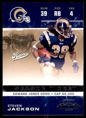 2007 Playoff Contenders Steven Jackson St. Louis Rams #90 football card displayed text-align center