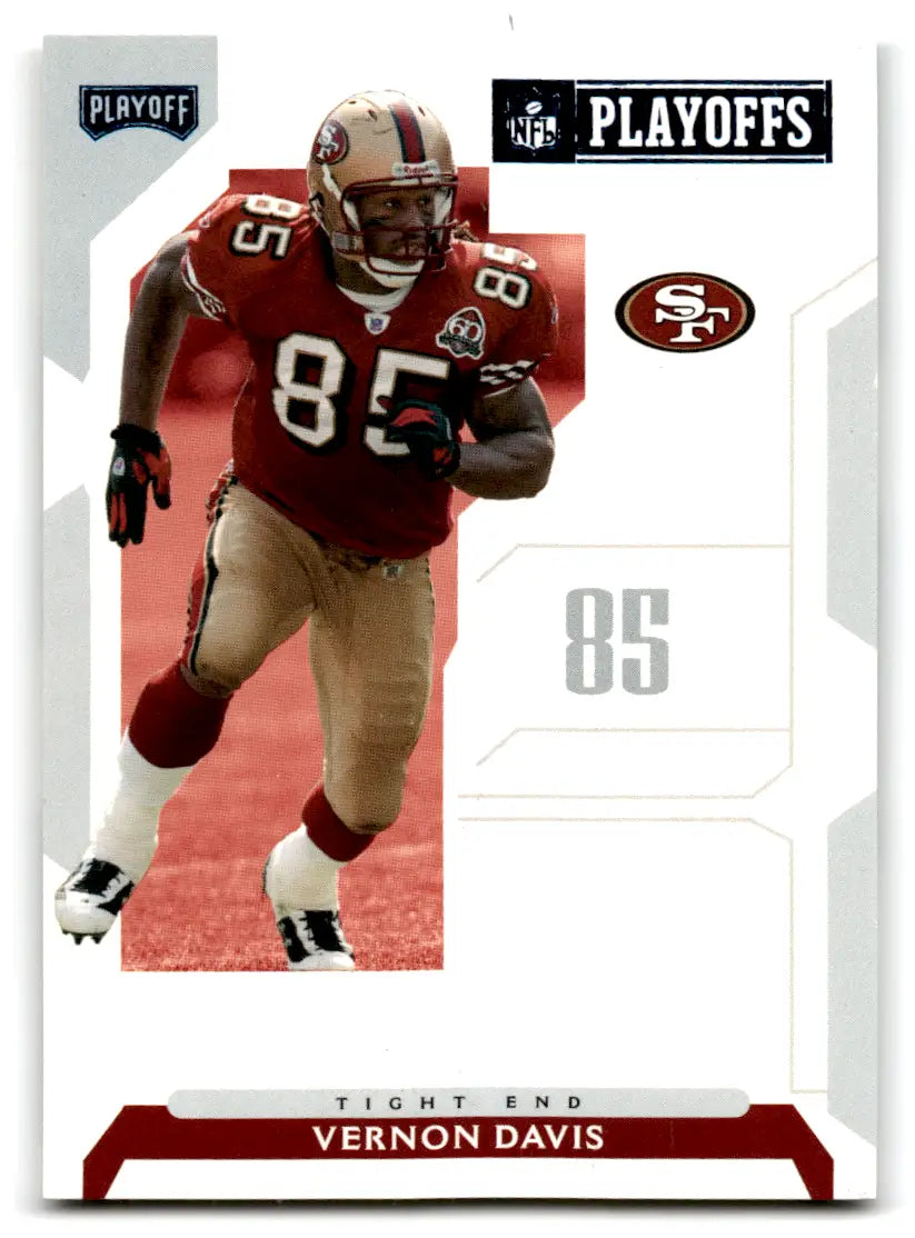 Vernon Davis football card from 2007 Playoff NFL Previews Bonus Pack with original gloss