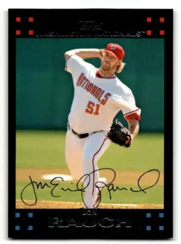 2007 Topps #136 Jon Rauch Washington Nationals Baseball Card with original gloss finish