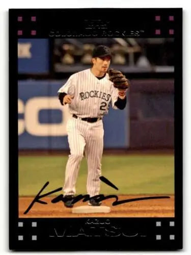 Kazuo Matsui Colorado Rockies baseball card from 2007 Topps with original gloss