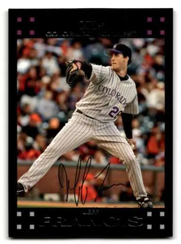 2007 Topps #223 Jeff Francis Colorado Rockies Baseball Card with original gloss finish