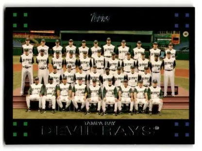 2007 Topps #244 Tampa Bay Devil Rays baseball card featuring iconic team logo