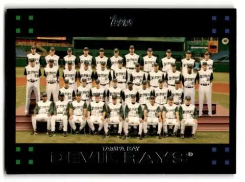 2007 Topps #244 Tampa Bay Devil Rays baseball card featuring iconic team logo