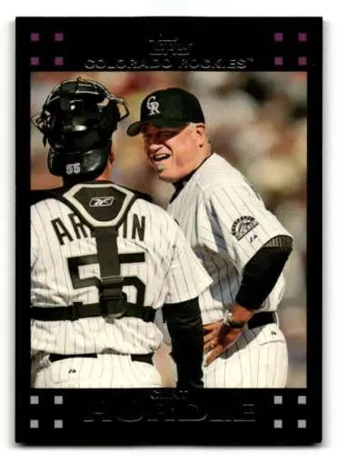 2007 Topps #246 Clint Hurdle Colorado Rockies Baseball Card with original gloss