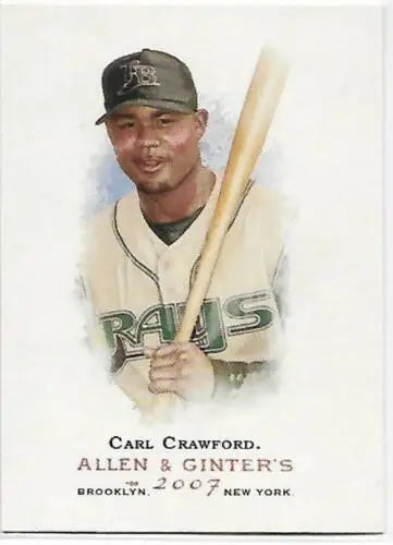 2007 Topps Allen and Ginter Carl Crawford NM-MT baseball card with original gloss