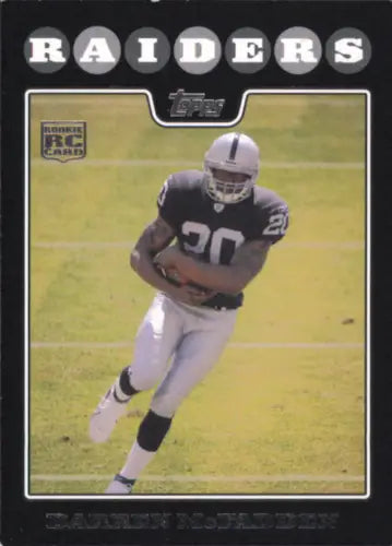 Darren McFadden rookie card from 2008 Raiders Topps NFL Sports collectibles