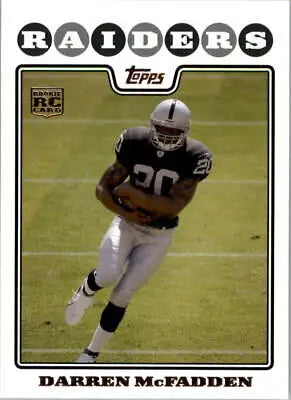 Darren McFadden rookie card from 2008 Topps #346 for Oakland Raiders collectors