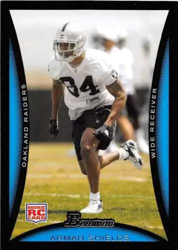 2008 Bowman Arman Shields rookie card NM-MT with original gloss Raiders ID:68710