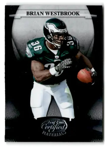 Brian Westbrook football card in original gloss from 2008 Leaf Certified collection