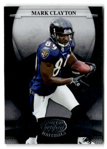 Mark Clayton 2008 Leaf Certified NM football card with original gloss, Ravens