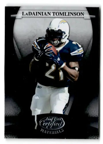 LaDainian Tomlinson football card, 2008 Leaf Certified NM, original gloss, Chargers