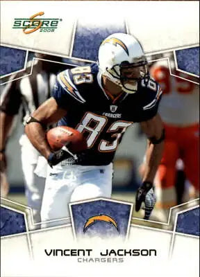 Vincent Jackson San Diego Chargers football card 2008 Score #262 NFL collectible