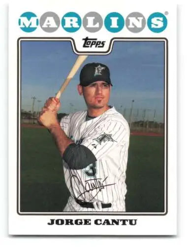 2008 Topps #388 Jorge Cantu baseball card with original gloss, Marlins collectible