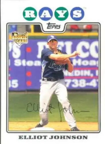 Elliot Johnson baseball card 2008 Topps #501 NM-MT RC with original gloss Rookie Rays