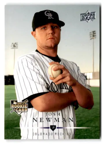 Josh Newman rookie card featuring original gloss from Upper Deck 2008 #333 Rockies