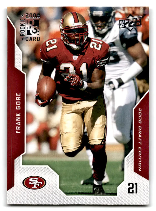 Frank Gore rookie card 2008 Upper Deck Draft Edition in original gloss condition