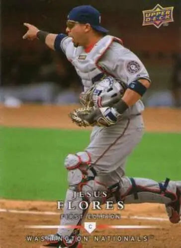 Baseball card of Jesus Flores from 2008 Upper Deck First Edition, original gloss finish