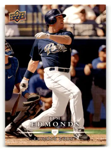 Jim Edmonds baseball card with original gloss from 2008 Upper Deck First Edition Padres