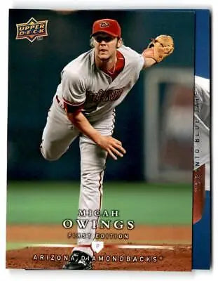 Micah Owings baseball card from 2008 Upper Deck First Edition trading cards collection