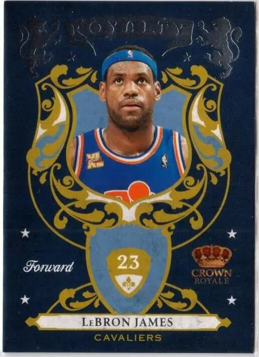 LeBron James 2009-10 Crown Royale Royalty basketball card Cleveland Cavaliers Alt Jersey