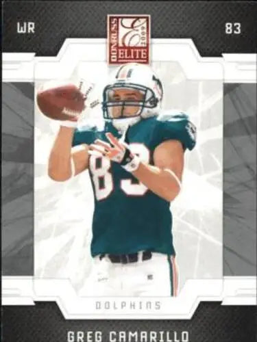 2009 Donruss Elite #53 Greg Camarillo football trading card with original gloss