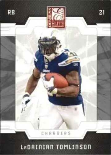 LaDainian Tomlinson football card from 2009 Donruss Elite with original gloss finish